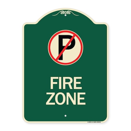 Signmission No Parking Symbol Heavy-Gauge Aluminum Architectural Sign, 24" x 18", G-1824-24653 A-DES-G-1824-24653
